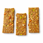 Nutricrunz energy bar made with dates, almonds, pistachios, rolled oats, peanuts and mixed seeds